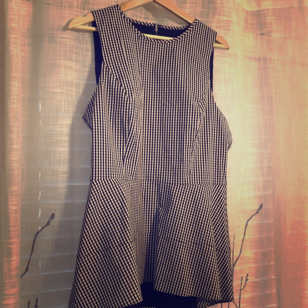 WHBM Gingham Bodice Top